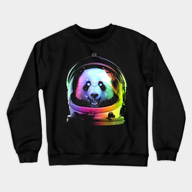 Astronaut Panda Crewneck Sweatshirt by clingcling